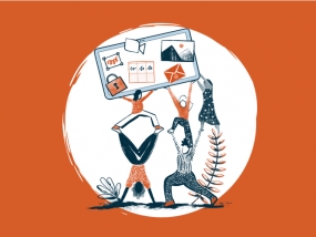 Illustration de femmes utilisant les technologies