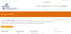 Page de l'Observatoire des ressources numériques adaptées (O.R.N.A) sur le site de l'I.N.S.H.E.A.