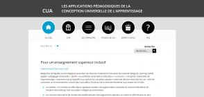 Page d'accueil du site du C.U.A. - Les applications pédagogiques de la conception universelle de l'apprentissage
